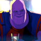 Thanos having a drink in his animated form in Disney's What If series.